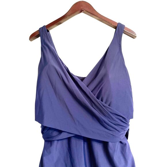 Lands End Sz 20W DDD Slender Suit Wrap One Piece Swim Suit - Picture 4 of 10